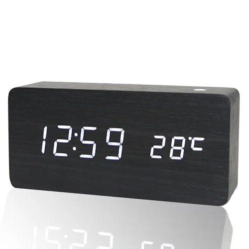 Wooden LED Alarm Clock