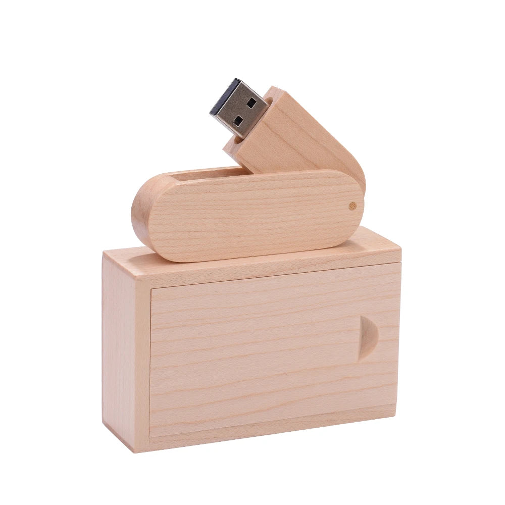Wooden USB Flash Drive and box 4/8/16/32/64/128 GB