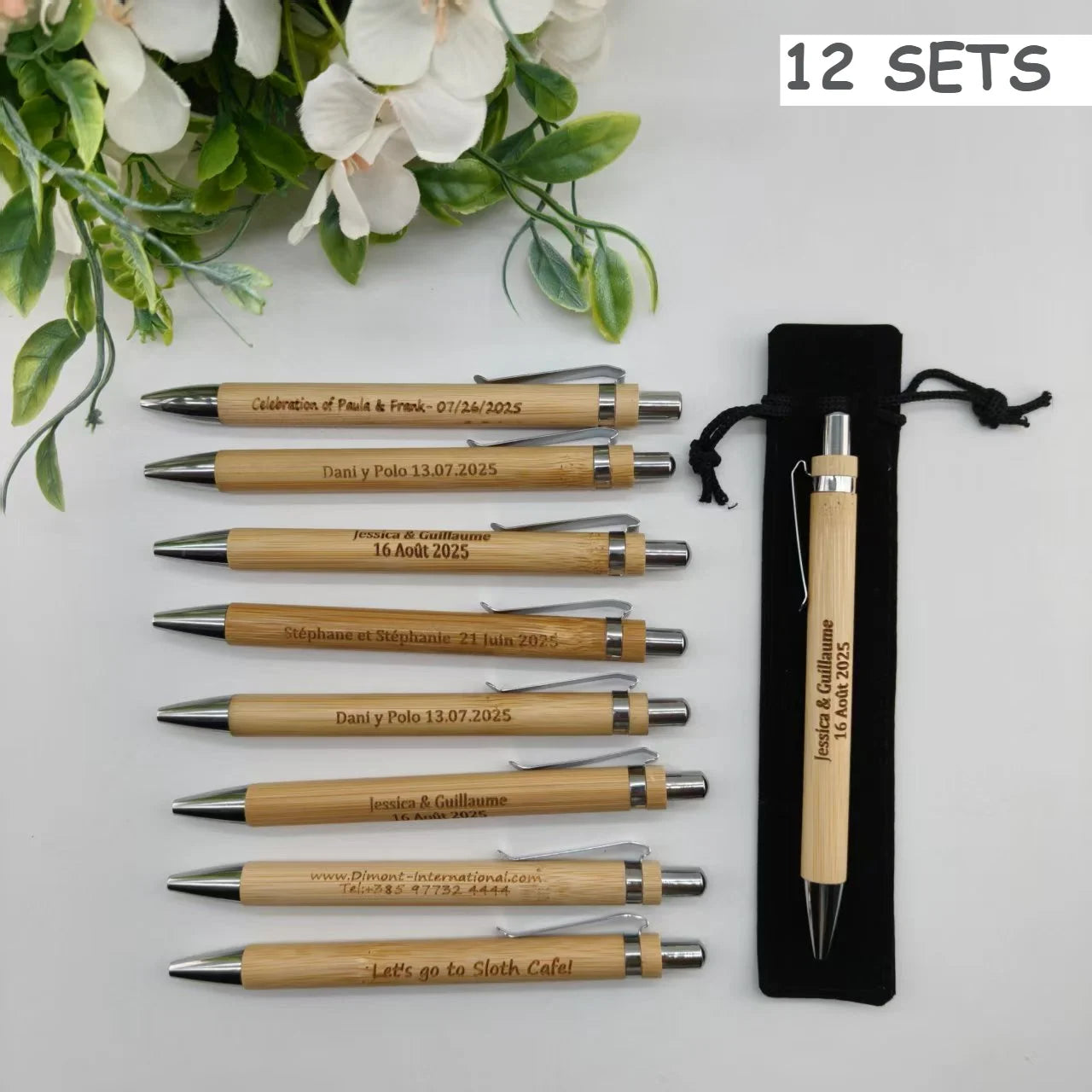 Bamboo Ballpoint Pens 12/24 Sets