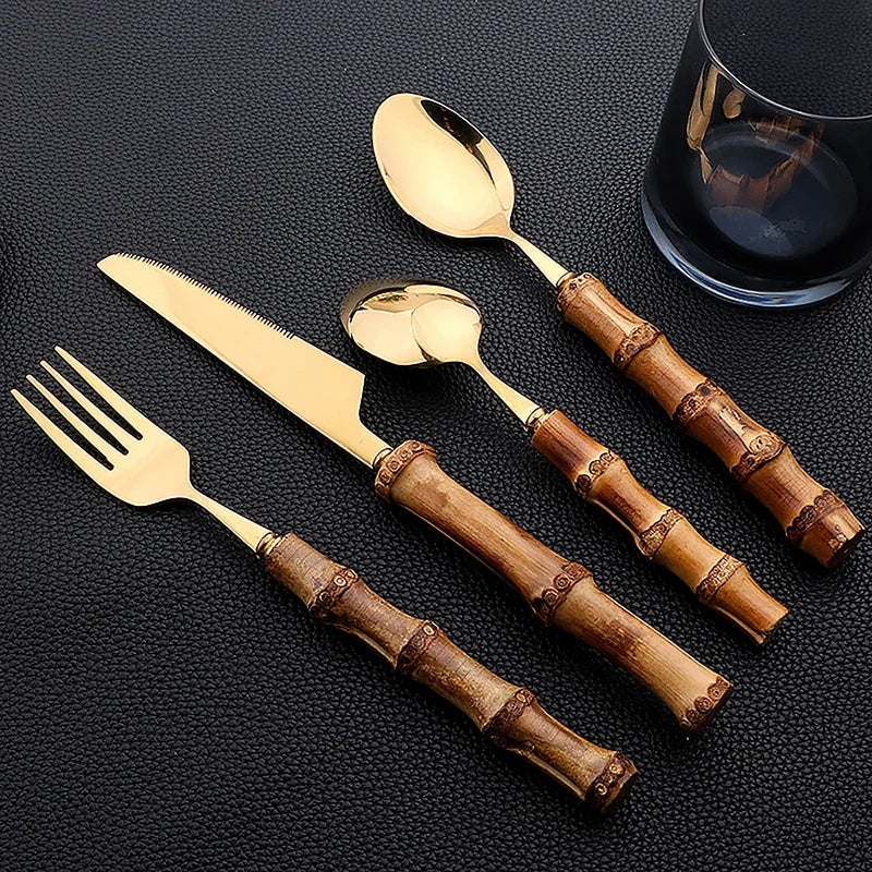 Bamboo Tableware sets 24pcs