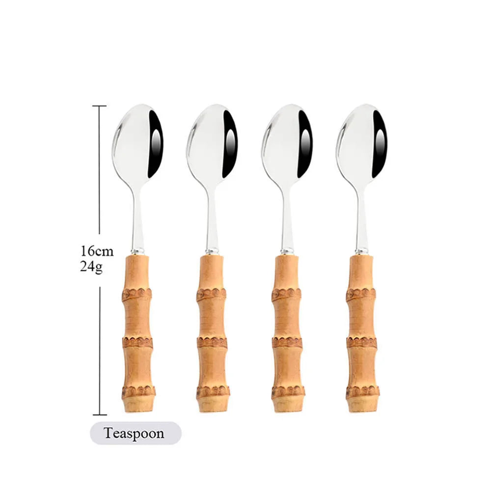 Bamboo tableware set 4/20pcs