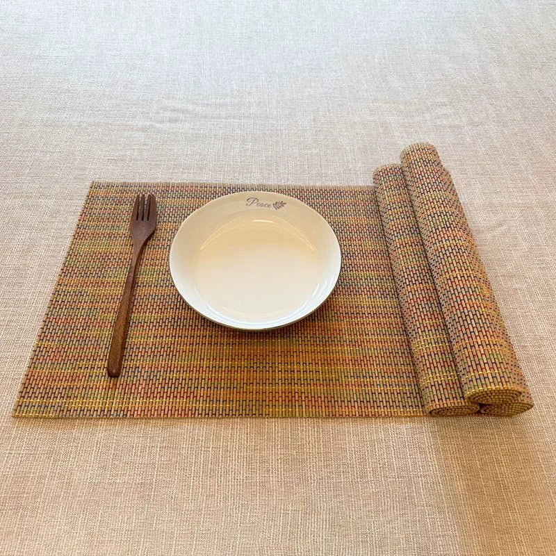 Bamboo Placemats for Dining Table Set of 4