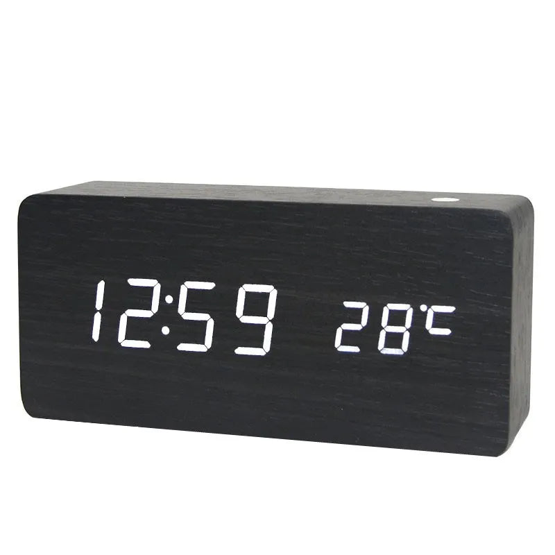 Wooden LED Alarm Clock
