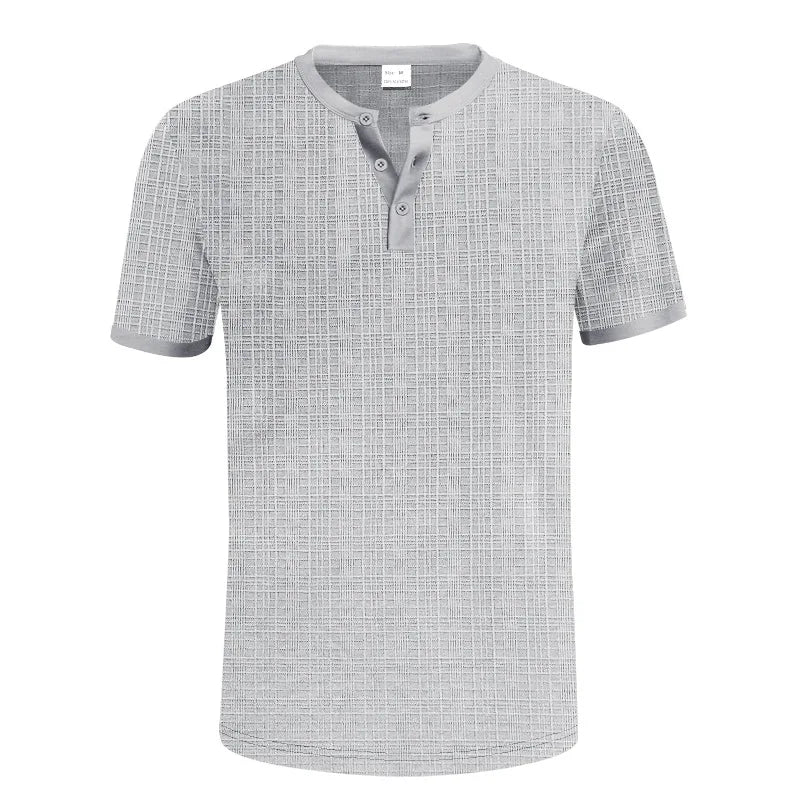 T-shirt men short sleeve imitation hemp bamboo