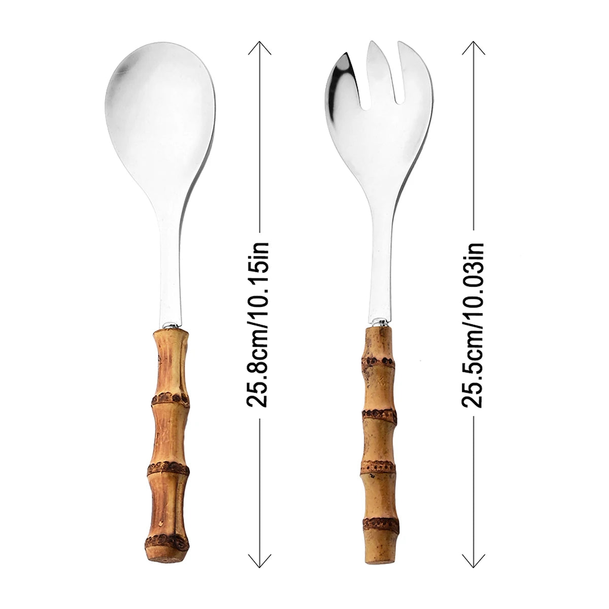 Bamboo Spoon Fork Handle Set 2/4pcs