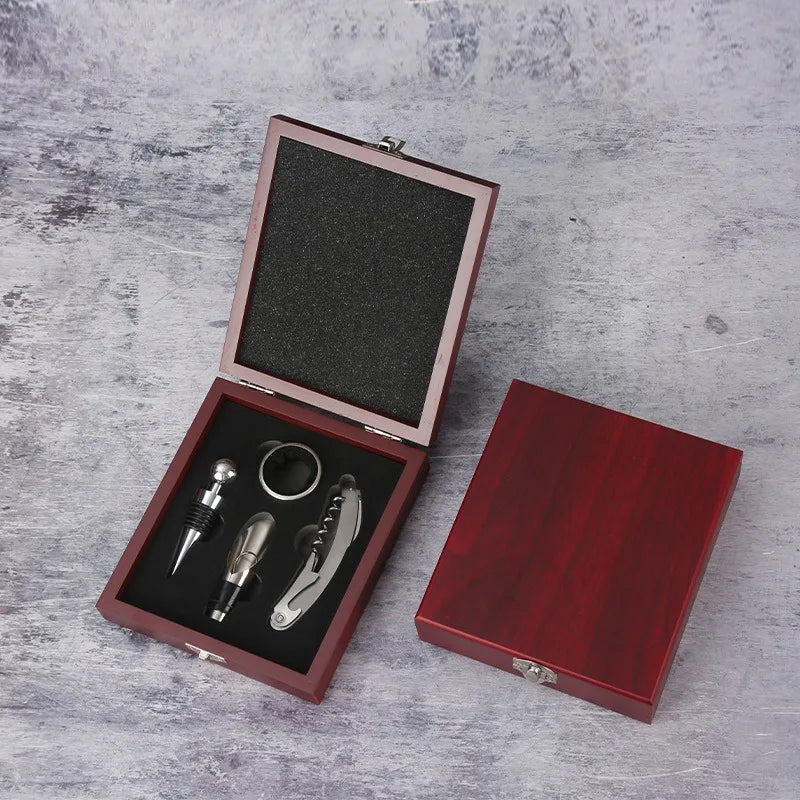 Bamboo Wine Opener Kit 4pcs set