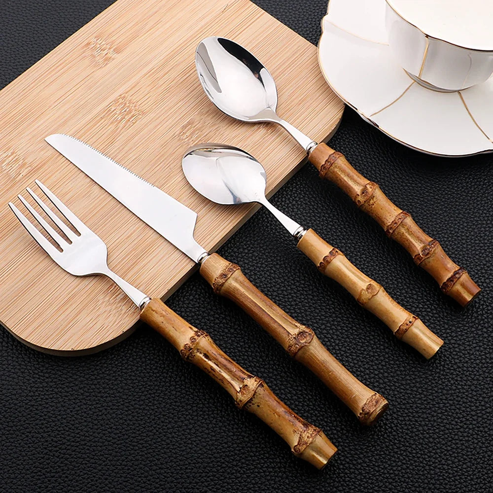 Bamboo Tableware sets 24pcs