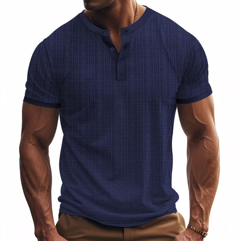 T-shirt men short sleeve imitation hemp bamboo