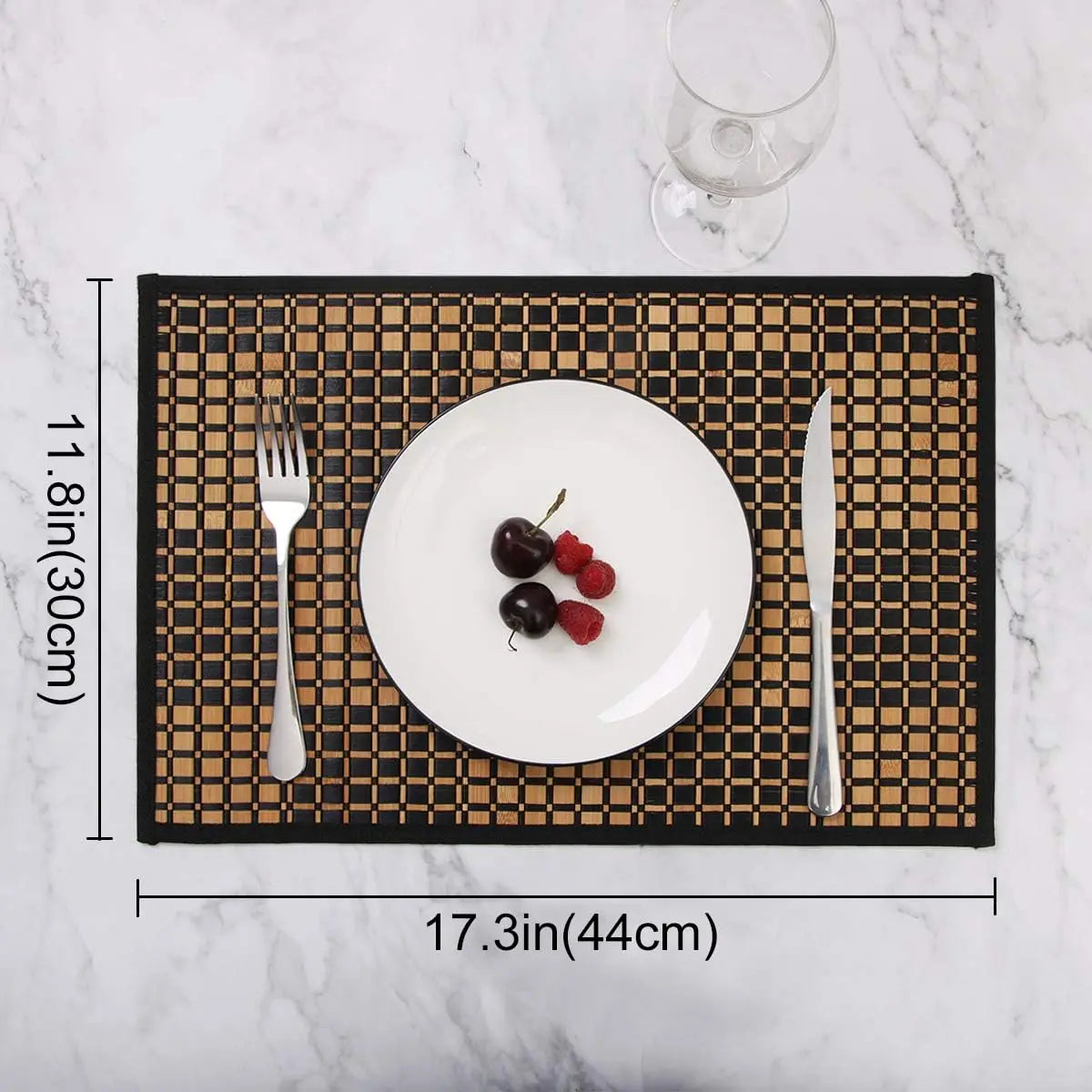 Bamboo Placemats for Dining Table Set of 4
