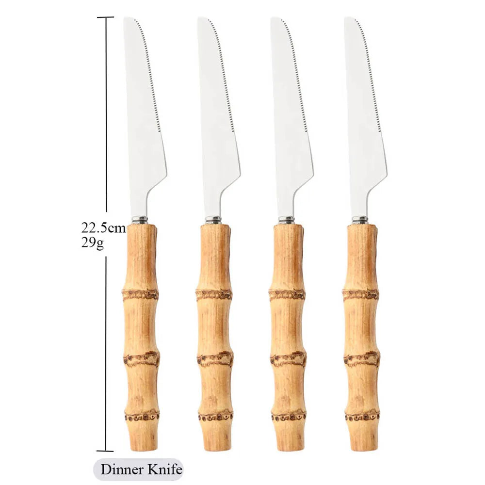 Bamboo tableware set 4/20pcs