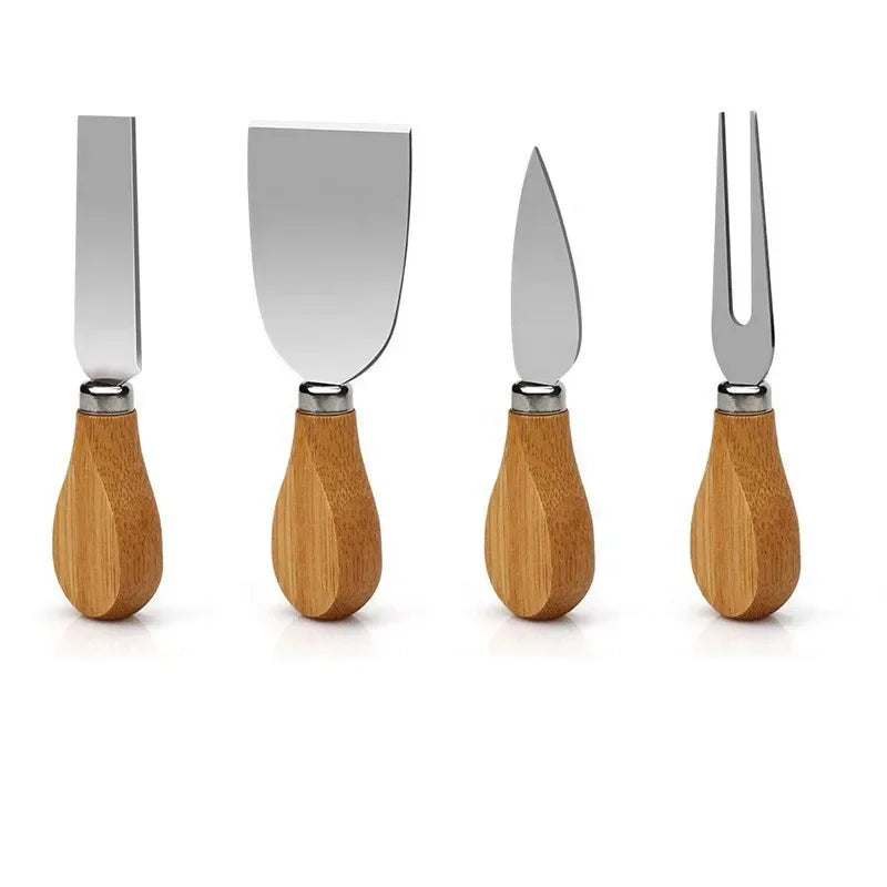 Bamboo Cheese Board Set With Cheese Knife