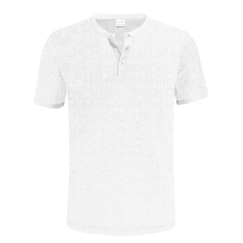 T-shirt men short sleeve imitation hemp bamboo