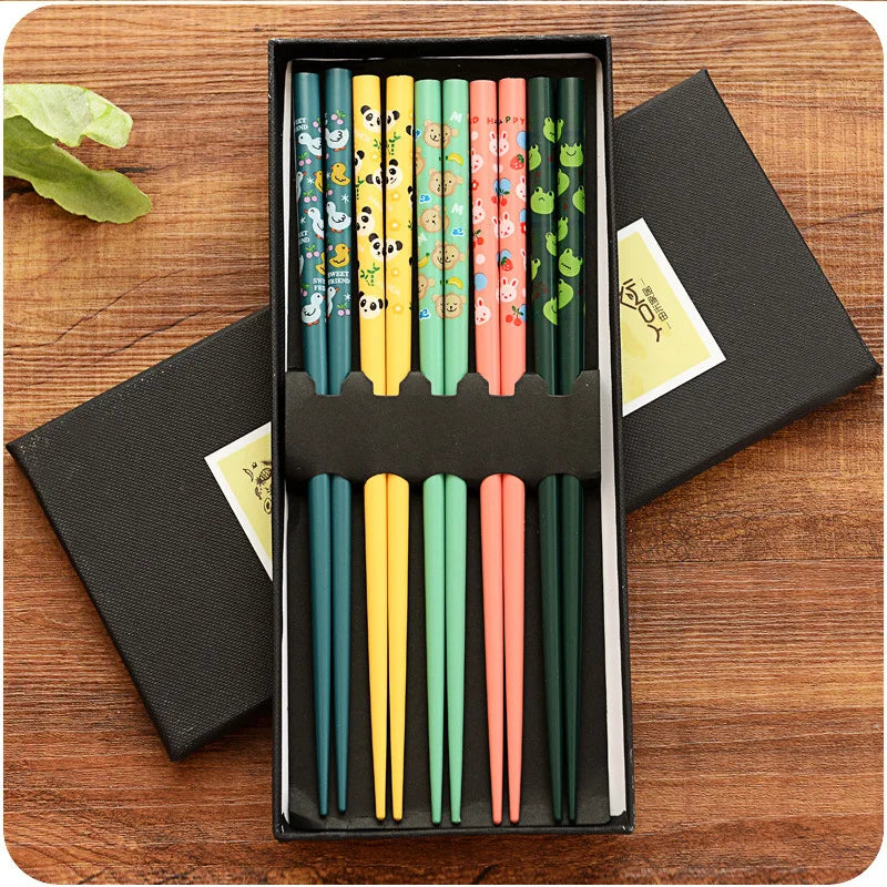 Bamboo Chopsticks 5 pair set