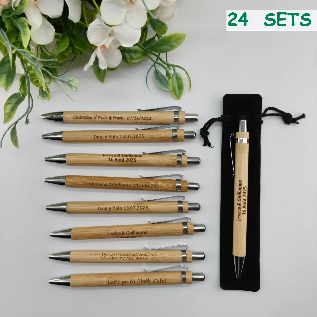 Bamboo Ballpoint Pens 12/24 Sets