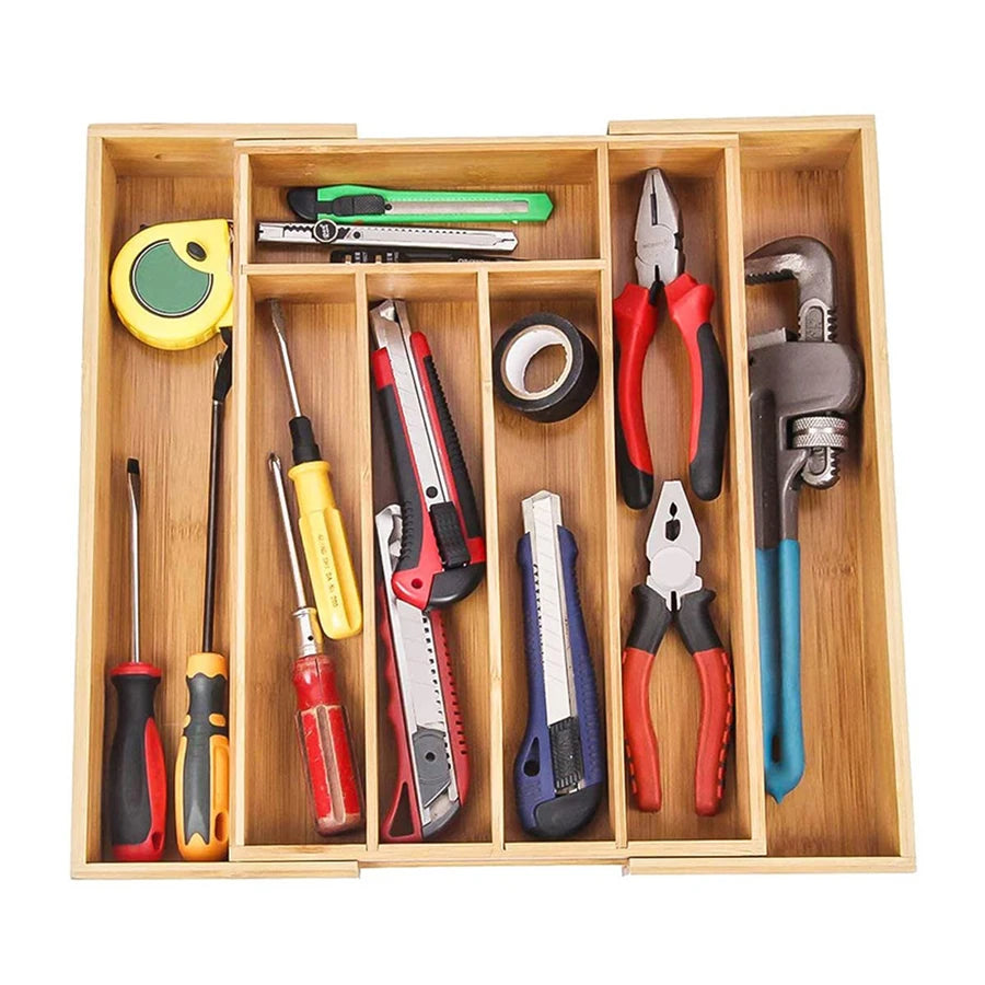 Bamboo Expandable Cutlery Tray