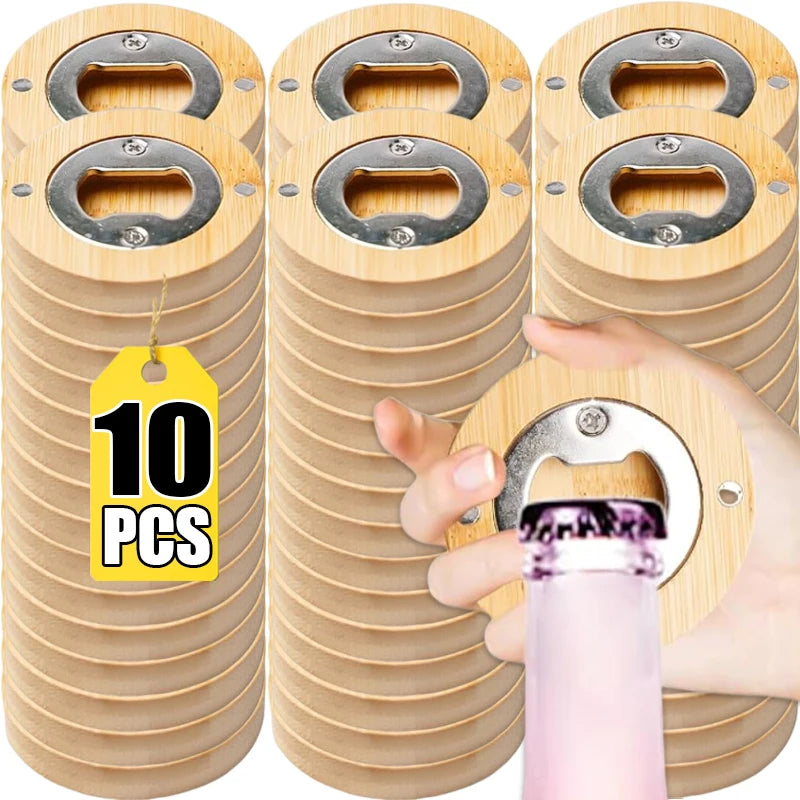 Bamboo Magnetic Bottle Openers  1/3/5/10 pcs