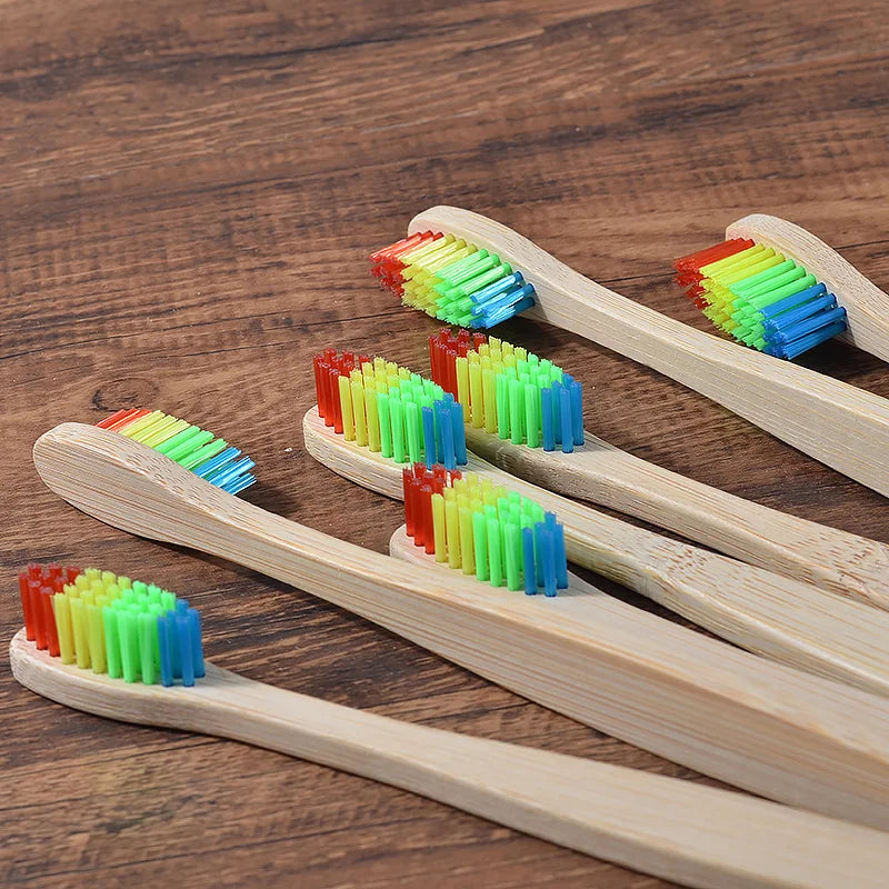 10Pcs Bamboo Toothbrush