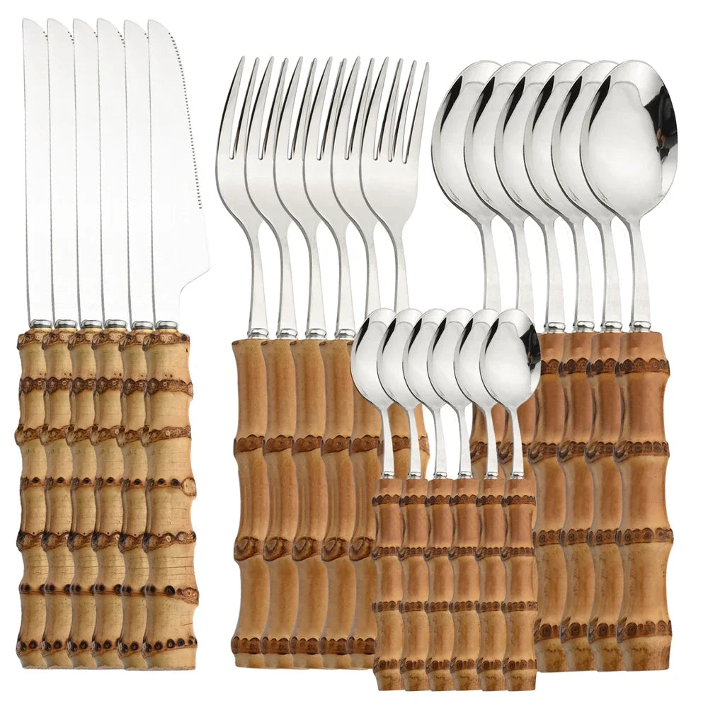 Bamboo Tableware sets 24pcs