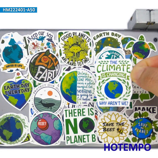 Save The Planet Stickers 50Pcs