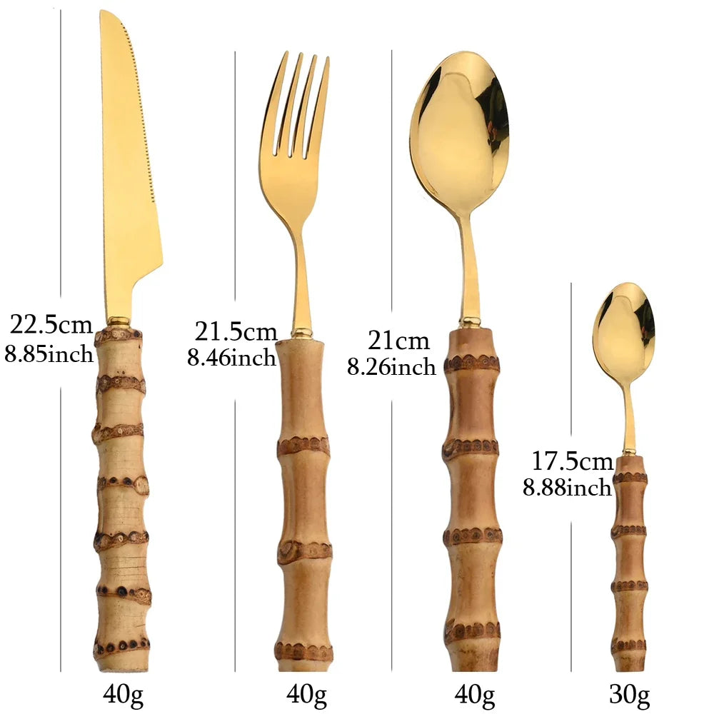 Bamboo Tableware sets 24pcs