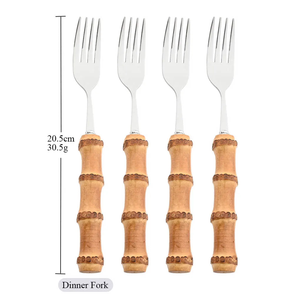 Bamboo tableware set 4/20pcs