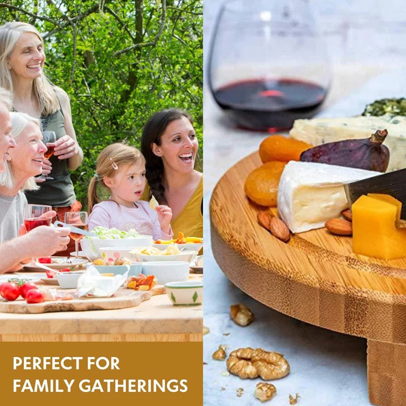 Bamboo Cheese Board Set