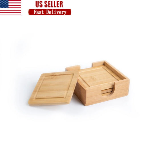 Bamboo Coaster Set