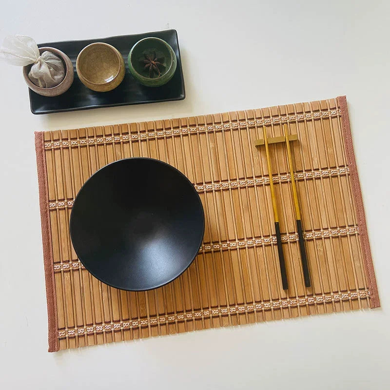 Bamboo Placemats for Dining Table Set of 4
