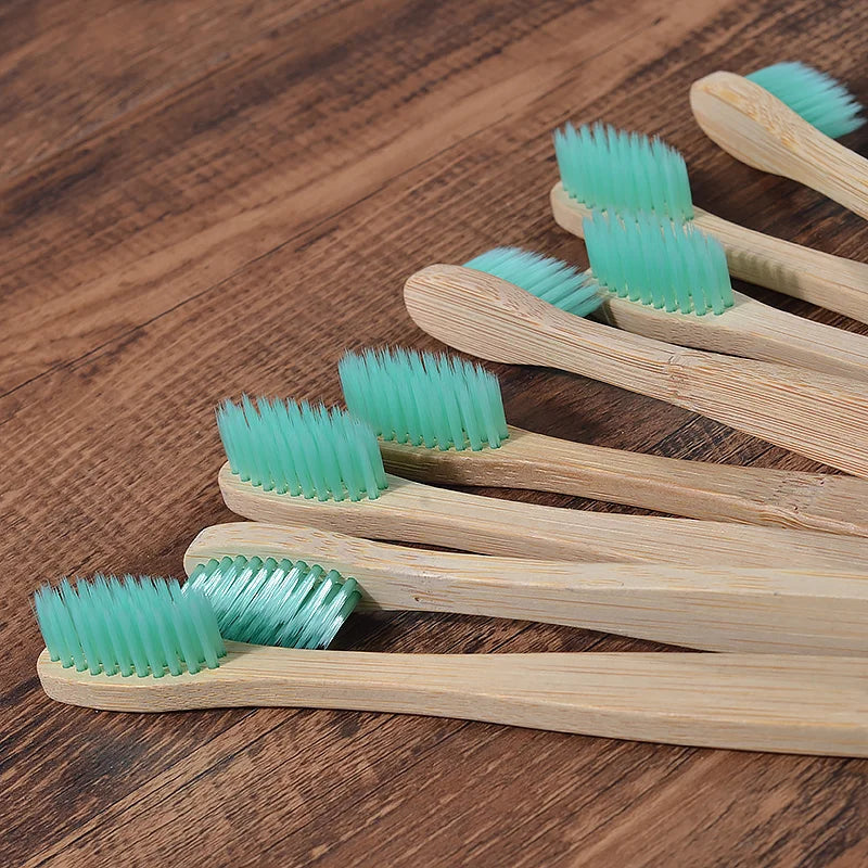 10Pcs Bamboo Toothbrush