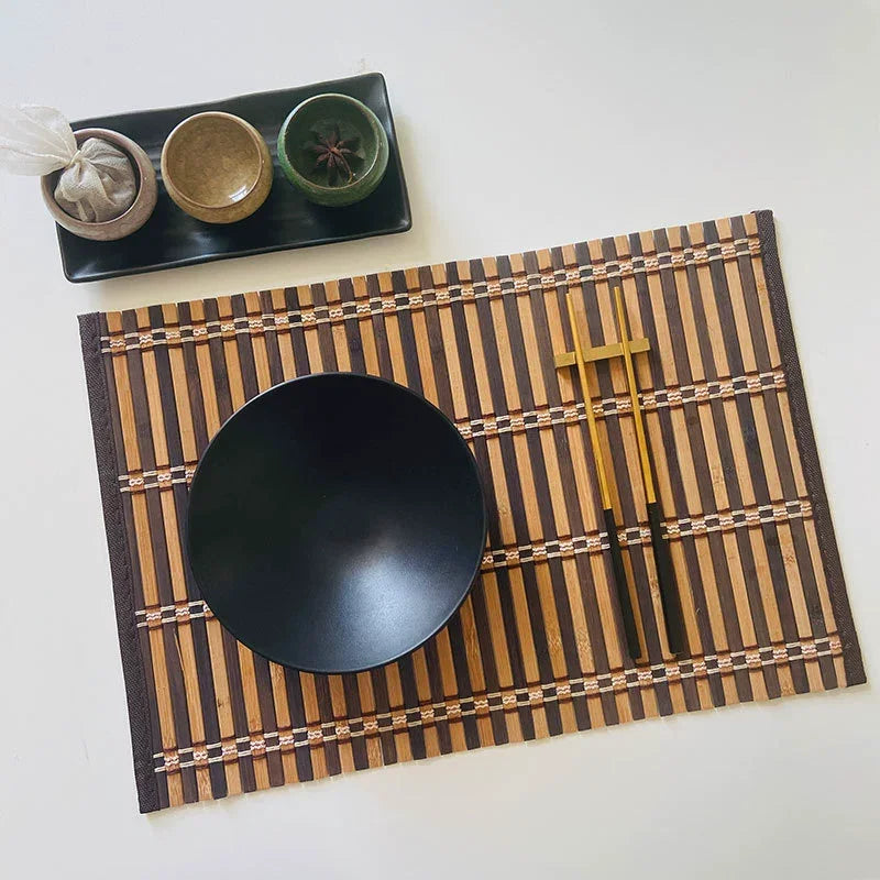 Bamboo Placemats for Dining Table Set of 4