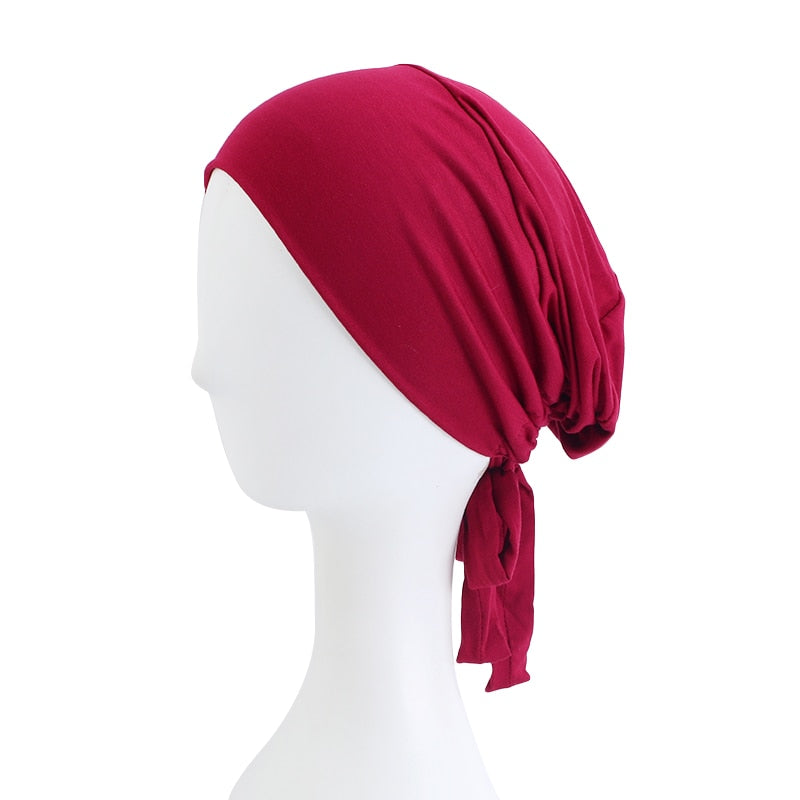 Bamboo cotton Pre-Tied Scarf, Turban Women between 54 models