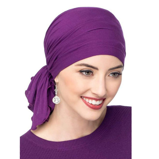 Bamboo cotton Pre-Tied Scarf, Turban Women between 54 models