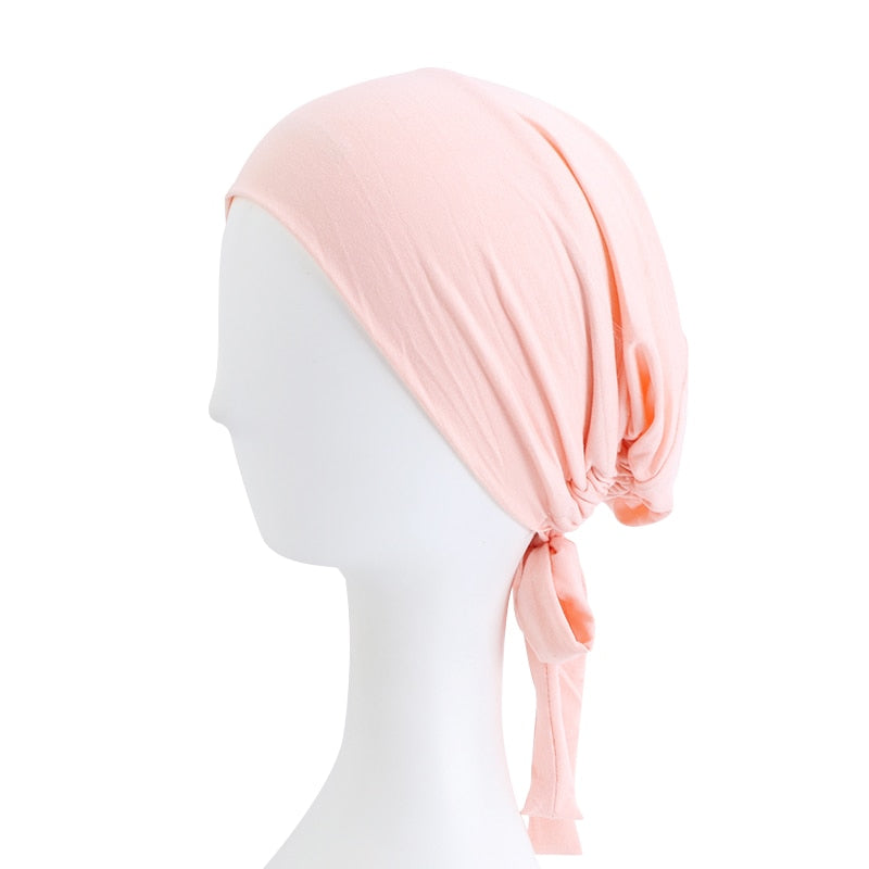 Bamboo cotton Pre-Tied Scarf, Turban Women between 54 models