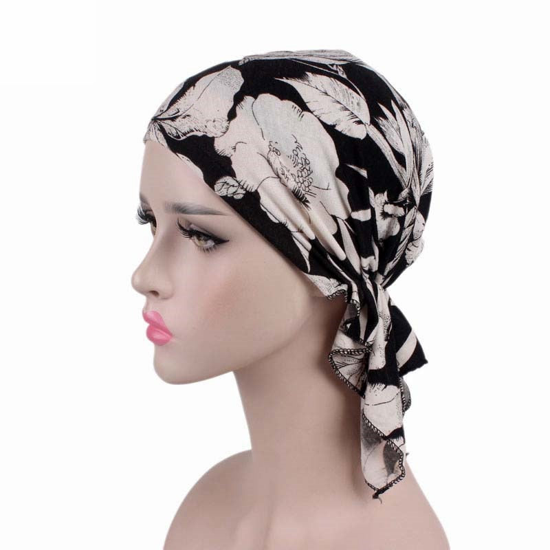 Bamboo cotton Pre-Tied Scarf, Turban Women between 54 models