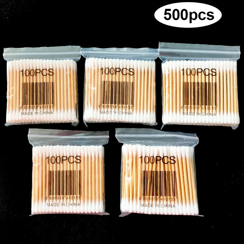 Bamboo Q-tips 500/300/100PCS Cotton Swabs