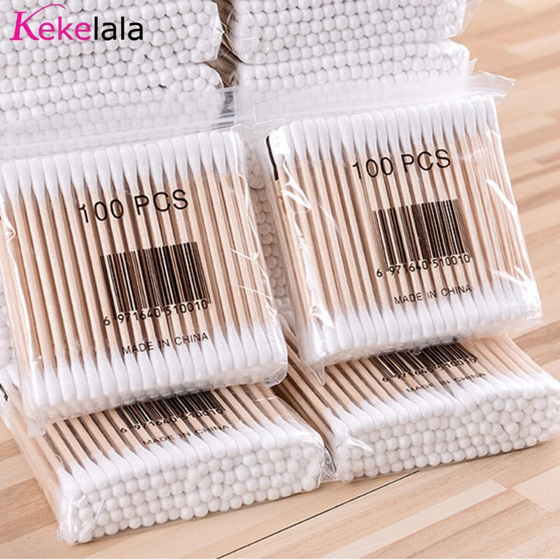 Bamboo Q-tips 500/300/100PCS Cotton Swabs