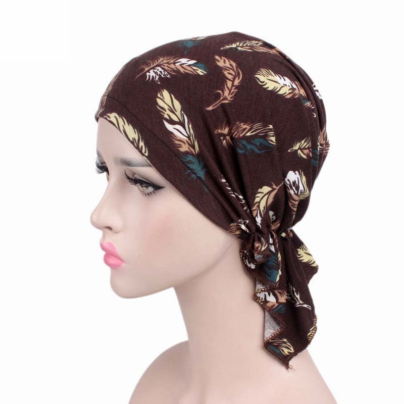 Bamboo cotton Pre-Tied Scarf, Turban Women between 54 models