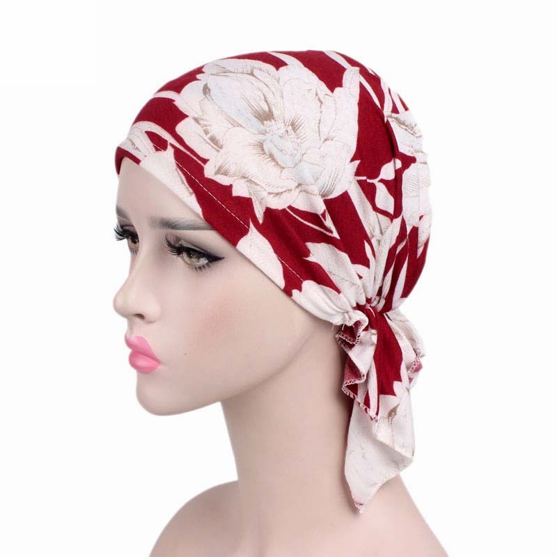 Bamboo cotton Pre-Tied Scarf, Turban Women between 54 models