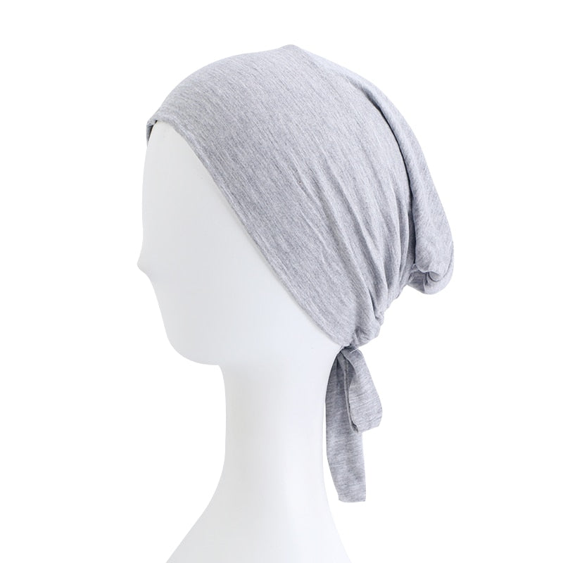 Bamboo cotton Pre-Tied Scarf, Turban Women between 54 models