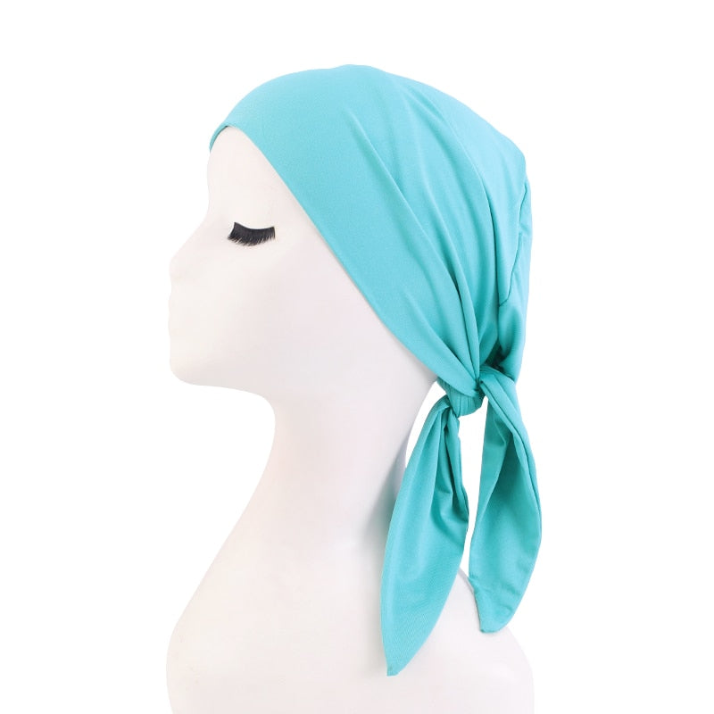 Bamboo cotton Pre-Tied Scarf, Turban Women between 54 models
