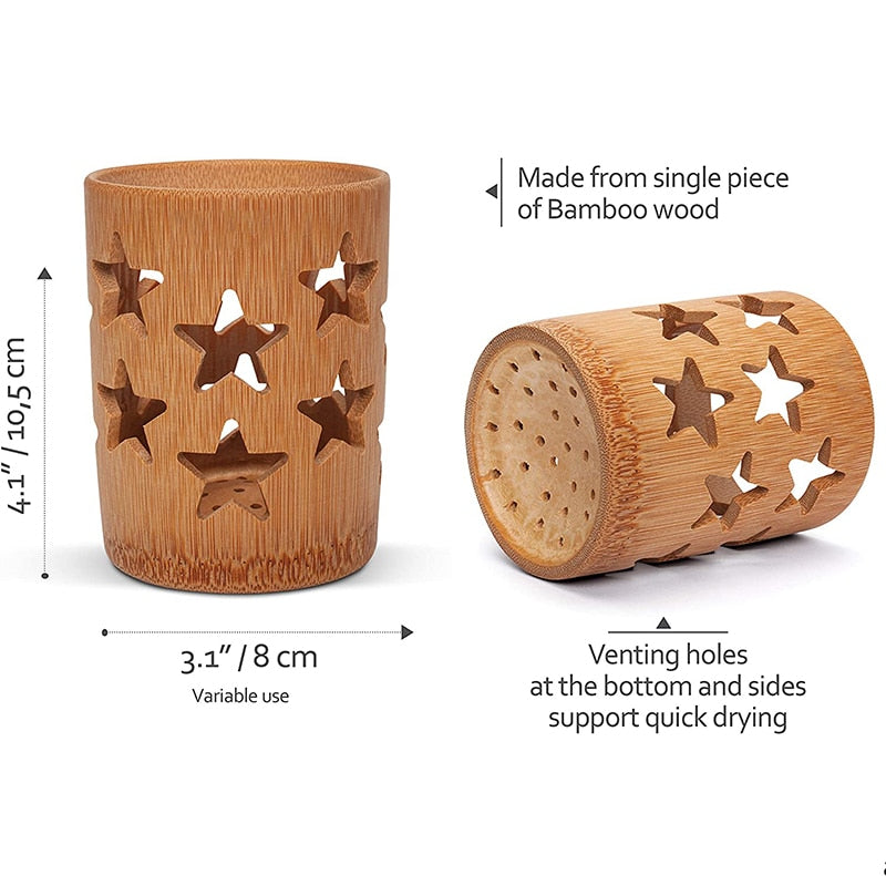 Bamboo Toothbrush Holder