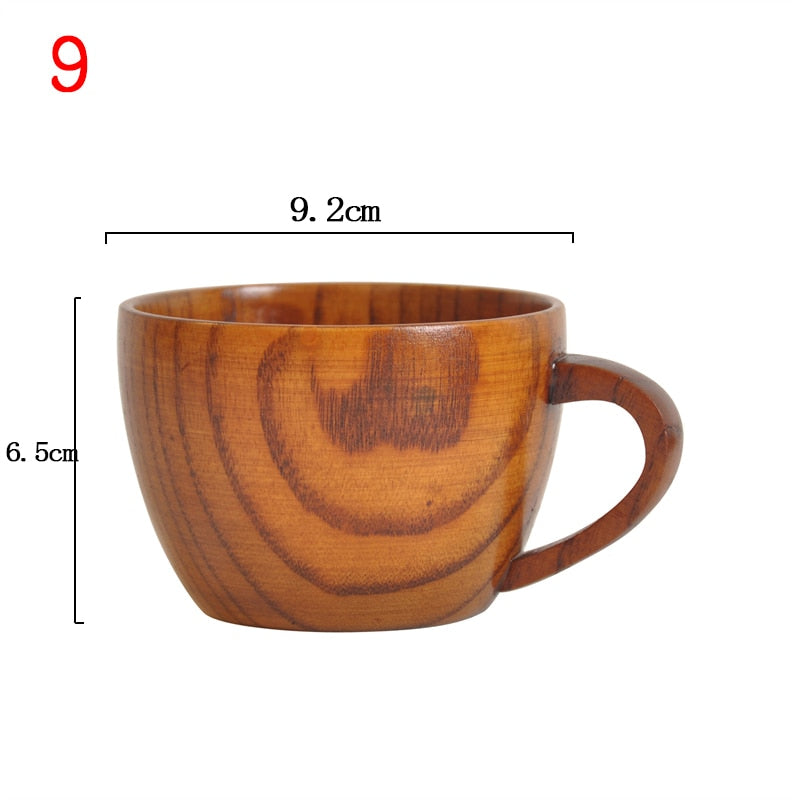 Wooden Cups Handmade Natural Beer Tea Coffee Milk Water