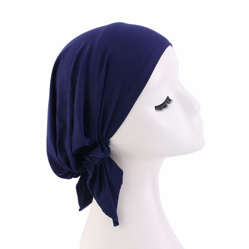 Bamboo cotton Pre-Tied Scarf, Turban Women between 54 models