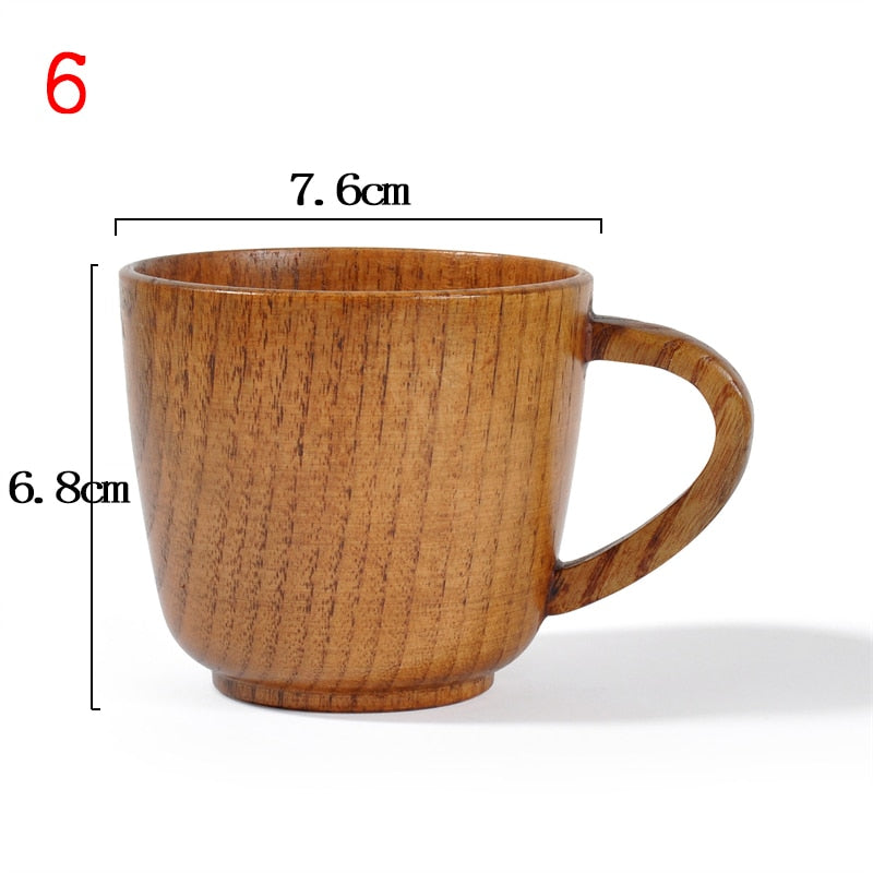 Wooden Cups Handmade Natural Beer Tea Coffee Milk Water