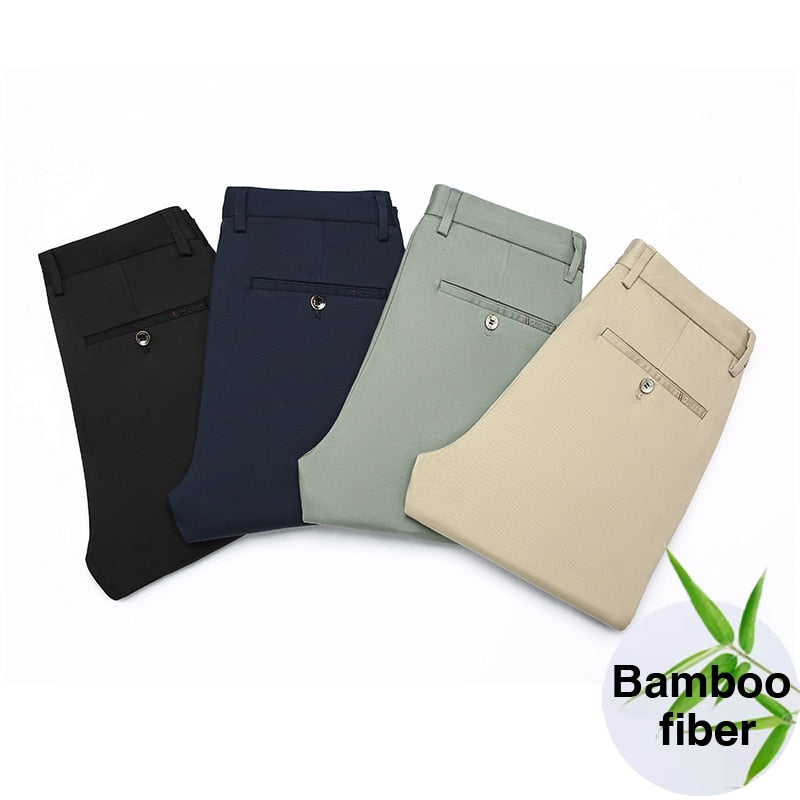 Bamboo Fiber Casual Pants Classic Style Men