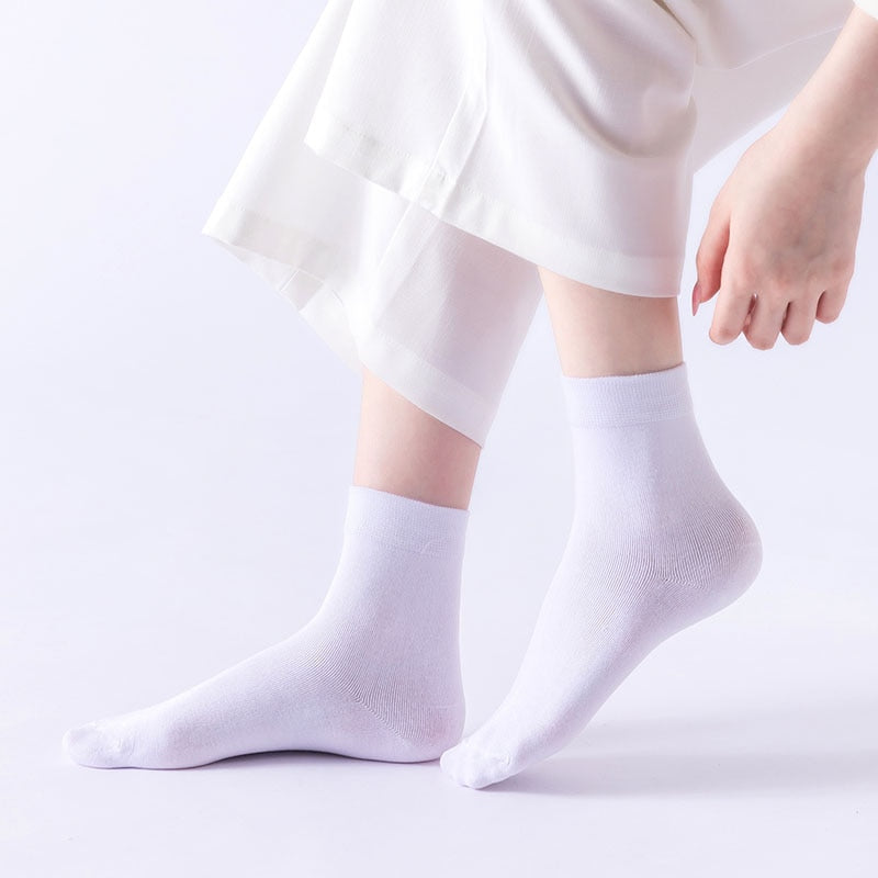 Bamboo Fiber Socks Women's 5 Pairs Colorful