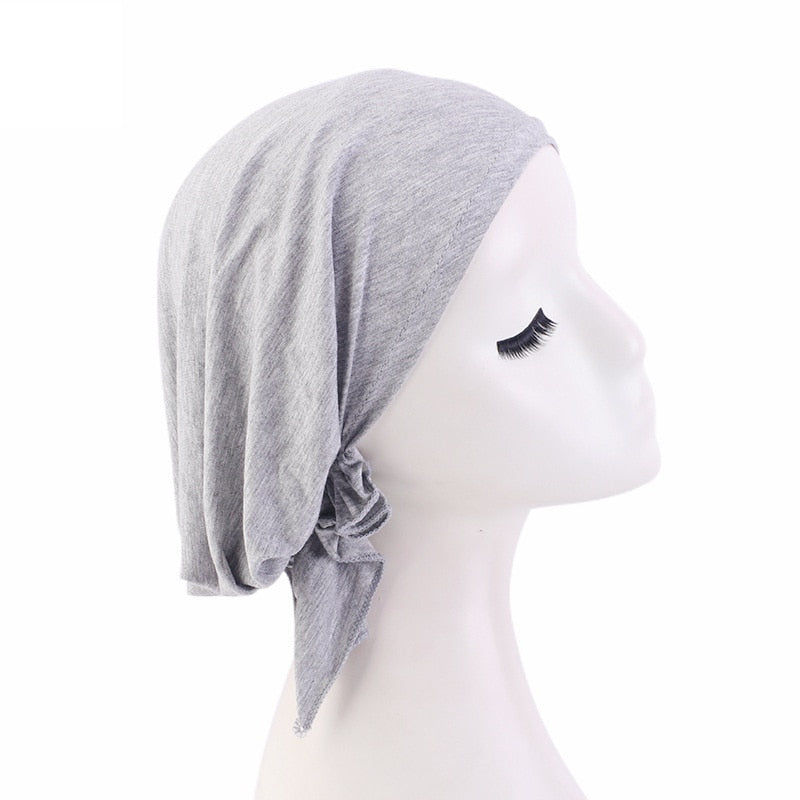 Bamboo cotton Pre-Tied Scarf, Turban Women between 54 models