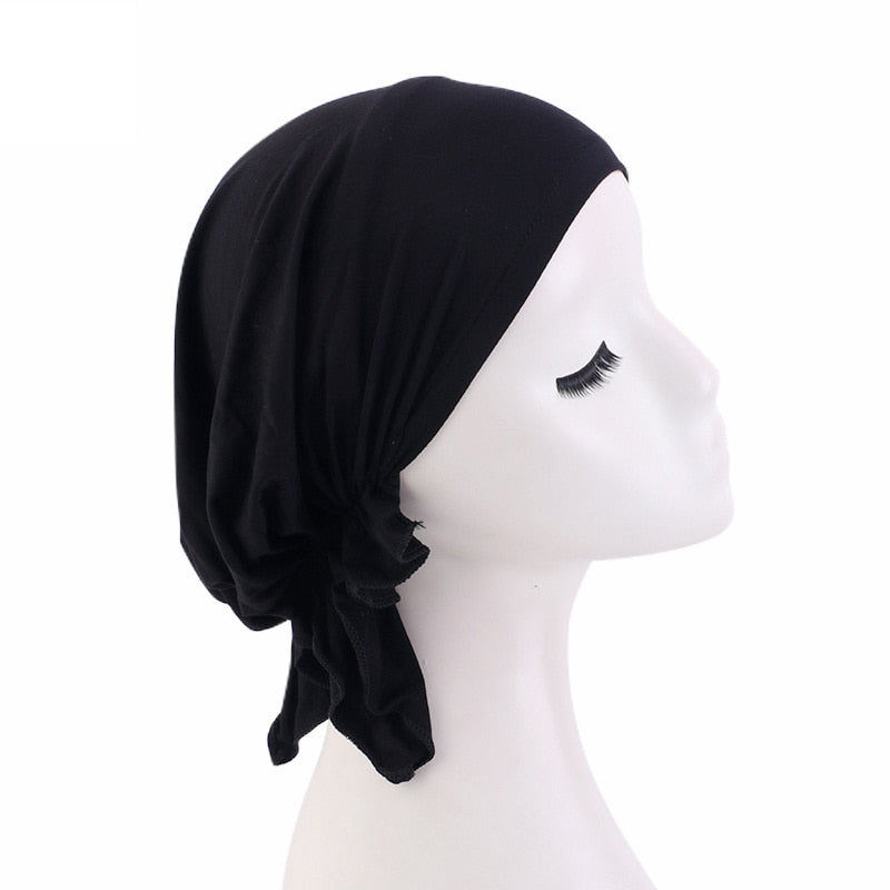Bamboo cotton Pre-Tied Scarf, Turban Women between 54 models