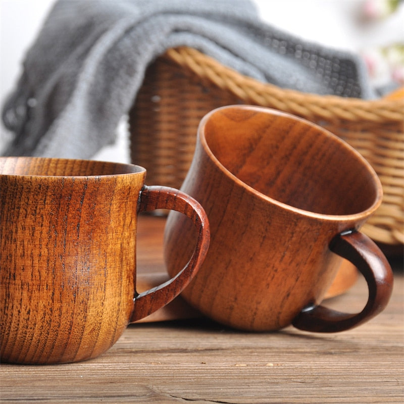 Wooden Cups Handmade Natural Beer Tea Coffee Milk Water