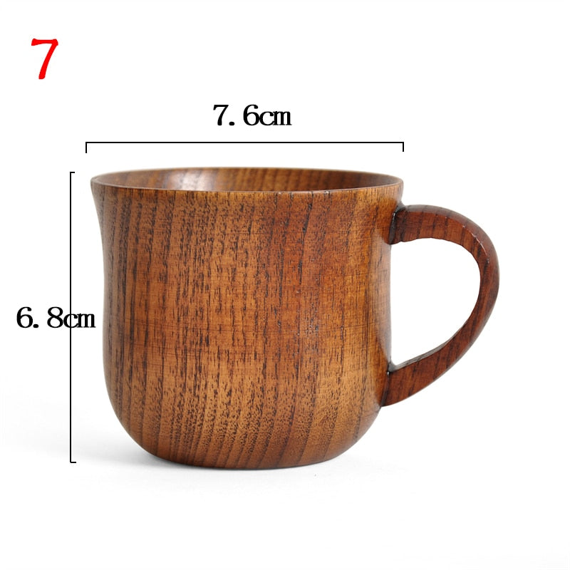 Wooden Cups Handmade Natural Beer Tea Coffee Milk Water